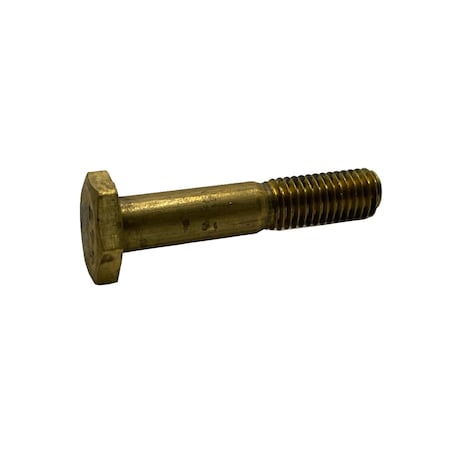 1/4-28 Hex Head Cap Screw, Brass, 1/2 In L